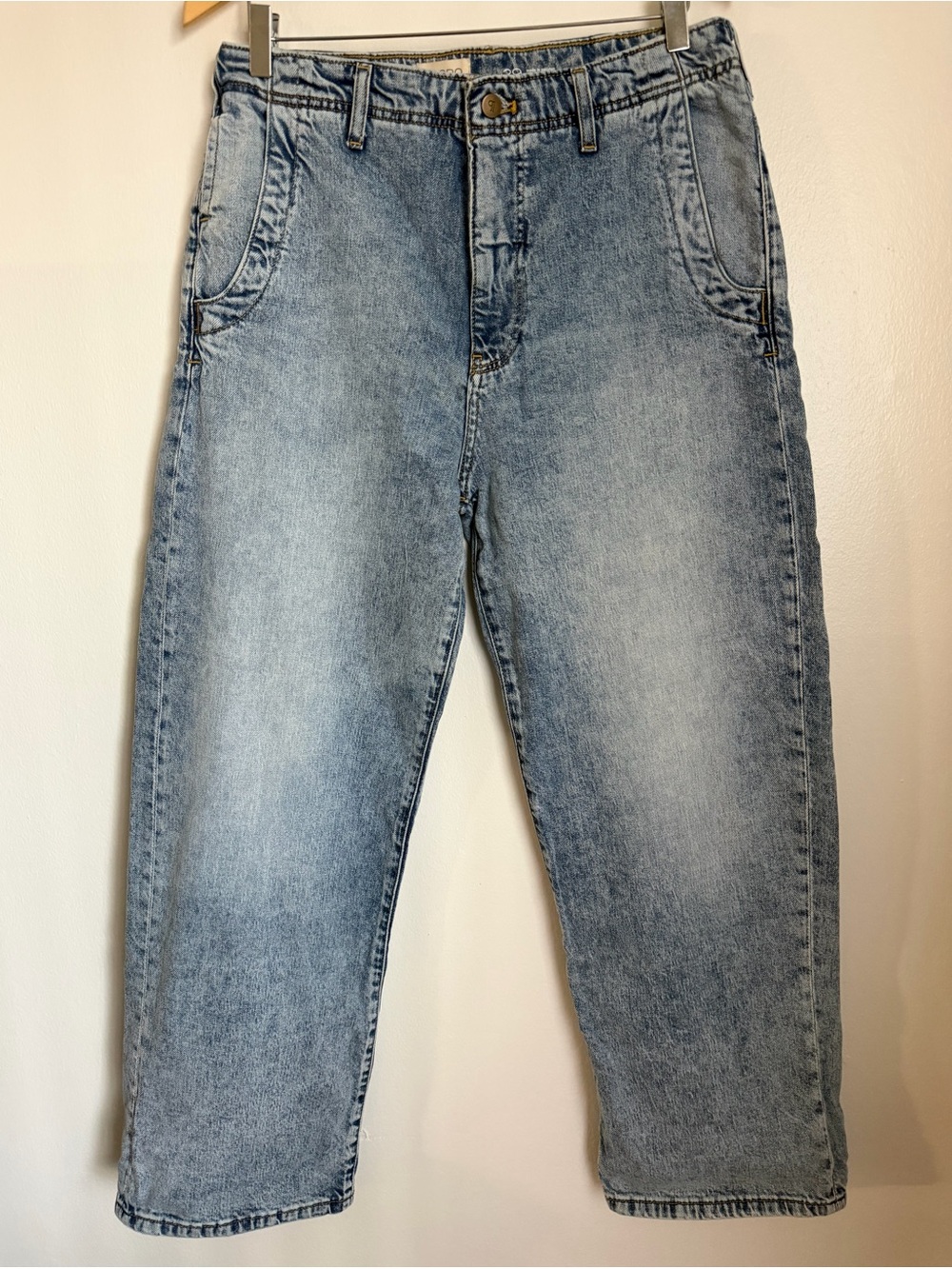 Pilcro Anthropologie Baggy Wide Leg Jeans Vintage Wash Blue Women Size 29
